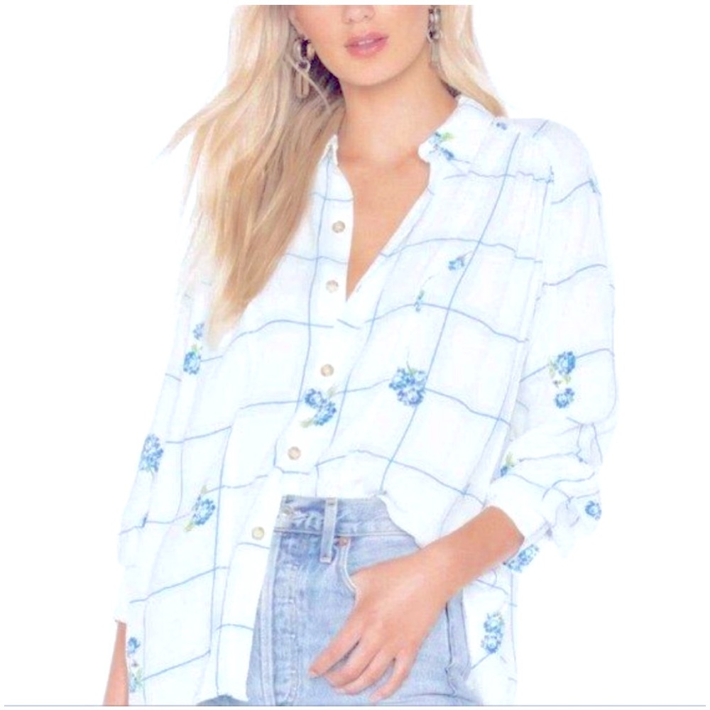 Free People Window To My Heart Blouse